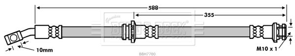 BORG & BECK Тормозной шланг BBH7700